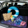 thumbnail image 2 of FOR U DESIGNS Galaxy Wolf Butterfly Print Trunk Cargo Liner Easy to Clean Cargo Liner for Pets Dogs Non-Slip Car Trunk Mat Durable Vehicle Interior Accessories for Truck Sedan SUV, 2 of 7