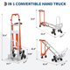 thumbnail image 5 of Yeshouse Carretilla plegable con ruedas, 3 en 1, resistente y convertible, con correas elásticas, capacidad de 800 lb, de aluminio, para mudanzas en el hogar, supermercados y almacenes, 5 of 8