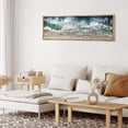 thumbnail image 5 of IDEA4WALL Extra Large Framed Canvas Print Wall Art Ocean's Edge Abstract Textured Waves and Shoreline Artwork Nature Wilderness Antique Retro Fine Art Multicolor for Home Decoration - 60"x20", 5 of 5