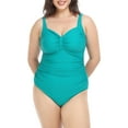 thumbnail image 3 of Bagilaanoe Women One-Piece Swimsuit Plus Size Sleeveless Swimwear Ruched Bathing Suit XL-6XL, 3 of 9