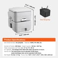 thumbnail image 2 of Portable Toilet For Camping RV Toilet With Waste Tank, Push-Button Odourless Travel Toilet For Camping Car, 2 of 6