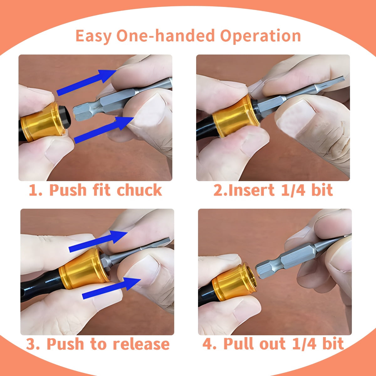 Bit Holder Set with Keychain, Easy Access and Organization for