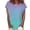 Light Blue Shirts, variant on CAIVO Shirts Womens Summer Blouse Fashion Tops Casual Tie Dye Printed Round Neck Loose Rolled Short Sleeve Breathable Back To School Dailywear