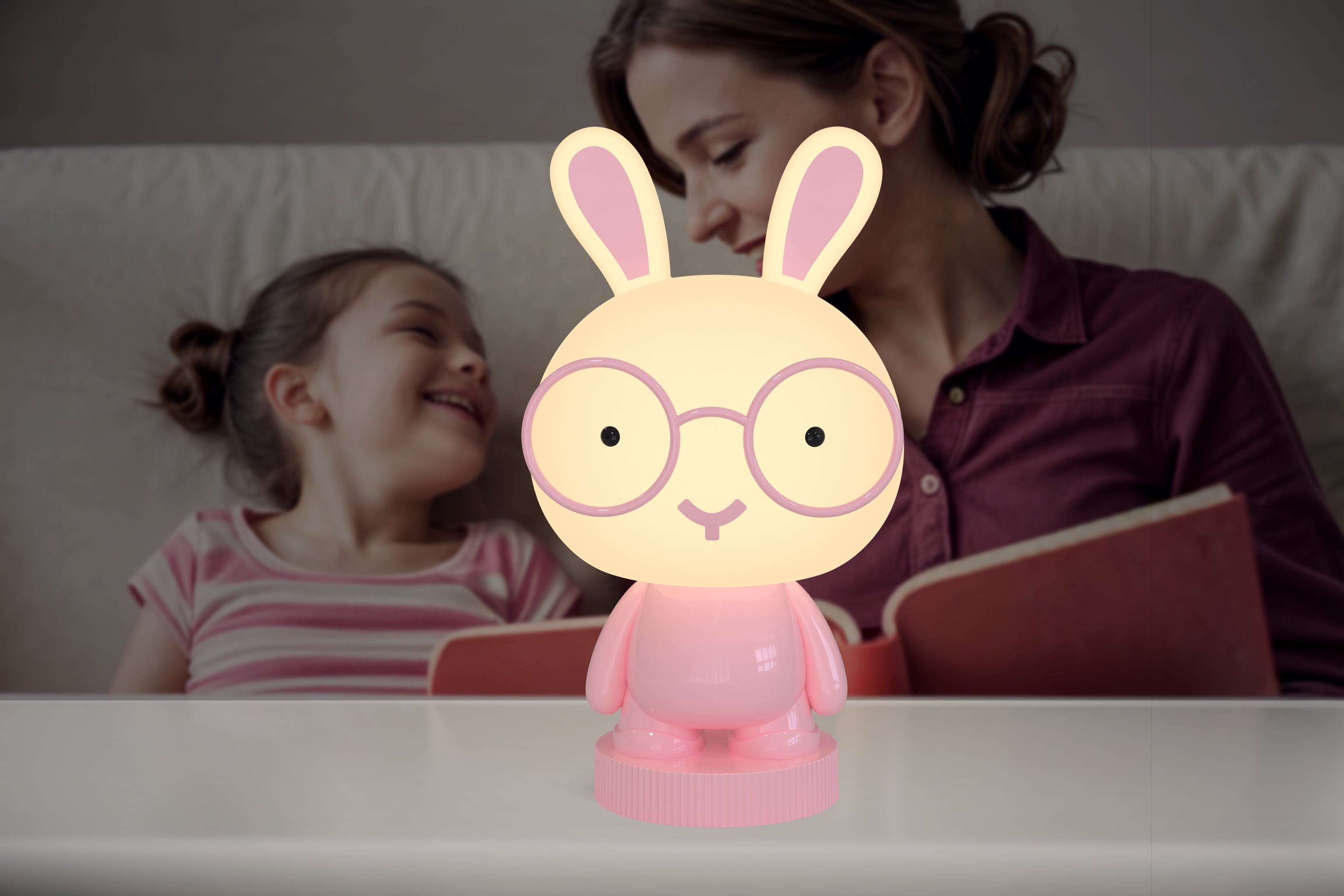 Lumi Pals Kid's Table lamp/ night light Pedestal Bunny
