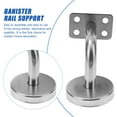 thumbnail image 2 of 4 Pieces Handrail Bracket Stair Railing Brackets for Indoor Stairs Elder Silver, 2 of 8