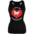 thumbnail image 1 of Valentines I Love My Alaskan Husky Black Juniors Soft Tank Top - 2X-Large, 1 of 1