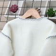 thumbnail image 6 of AINIYS Kids Girls' and Little Long Sleeve Crewneck Cropped Cardigan Casual Solid Trendy Hem Coat with Pocket White 5 Years, 6 of 9