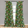 thumbnail image 5 of Ambesonne Christmas Curtains, Vivid Joyous, Pair of 28"x95", Multicolor, 5 of 5