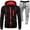 Black, variant on Sweatsuits For Men Set Big And Tall, Men's Tracksuits 2 Piece Outfit Outfits Hooded Athletic Tracksuit Jogging Suit (XL,Red)