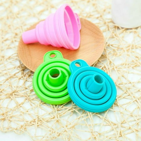 - Hot SaleSilicone Gel Practical Collapsible Foldable Funnel Hopper Kitchen Tool Gadget
