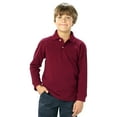 thumbnail image 1 of BlueGeneration Youth Long Sleeve Superblend Pique - Burgundy Medium Solid, 1 of 1