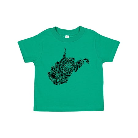

Inktastic West Virginia Silhouette Mandala Gift Toddler Boy or Toddler Girl T-Shirt