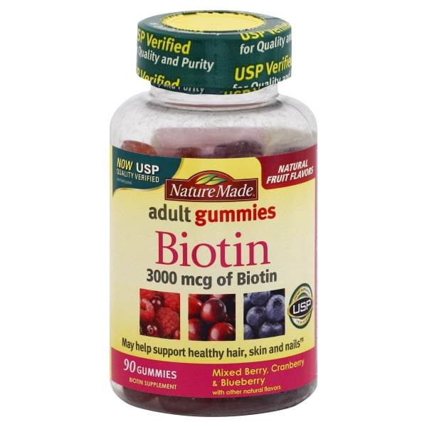 Nature Made Biotin 3000 Mcg Gummies Mixed Berry Cranberry