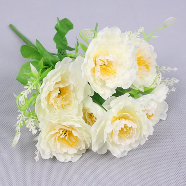 Simulated 7 Small Handfuls Of Peonies For Home Decoration Silk Flowers