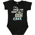thumbnail image 3 of Inktastic Im Only Here for the Cake with Cake Slice Illustration Boys Baby Bodysuit, 3 of 5