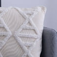 thumbnail image 3 of Funda de Almohada Zulema Tejido Cosido Boho Beige 45x45cm, 3 of 5