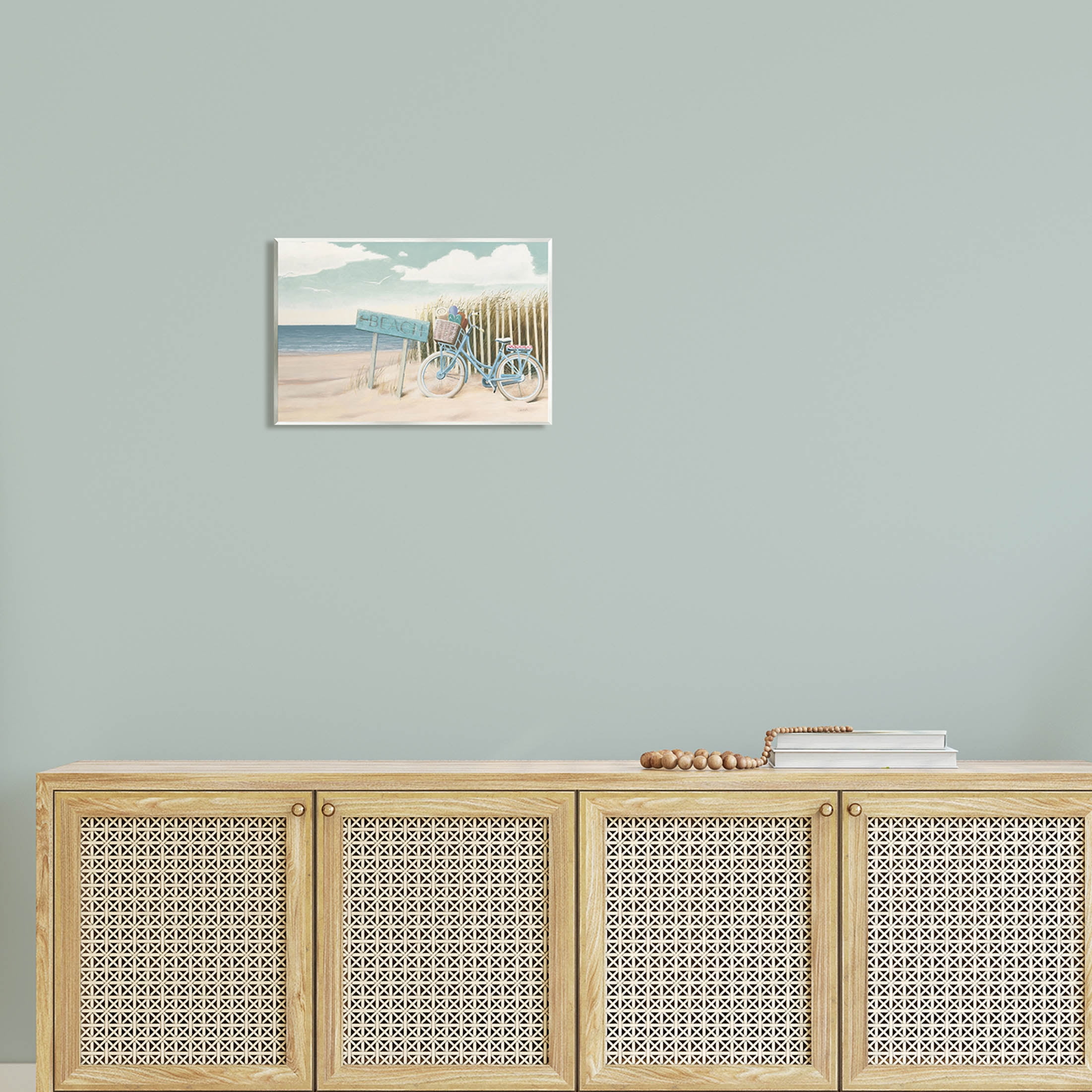 Stupell Industries Beach Cruiser Blue Bicycle Boast Graphic Art Unframed Art Print Wall Art, Design by James Wiens