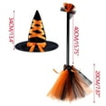 thumbnail image 2 of Yyuenw 1 Set of Halloween Party Witch Hat Broom Kit, Wizard Hat and Broom for Kids, Halloween Costume Cosplay Props, Halloween Decorations, 2 of 4