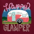 thumbnail image 2 of Happy Glamper | Fancy Camping Camper Van Caravan | Nature Lover Womens T-Shirt, Maroon, XL, 2 of 5