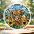 thumbnail image 5 of Acrylic Puzzle Suncatcher Window Hanging, 7.5" Stained Glass Style DIY Puzzle Sun Catcher Decor Panel, Aesthetic Home Ornament Birthday Gift for Women Mom (Sunflowers & Highland Cow), 5 of 9