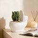thumbnail image 5 of Personalized Toilet-Style Succulents Pots Desktop Plants White Porcelain Pots European-Style Balcony Planting Small Flower Pots, 5 of 6
