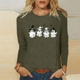 thumbnail image 2 of Patlollav 2024 Halloween Womens Casual Round Neck Long Sleeve Winter Tops/Shirts, 2 of 6