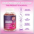 thumbnail image 4 of Collagen Peptides Gummies - 2500 mcg D-Biotin Per Serving - Hydrolyzed Protein Type I & III Multi Collagen Supplement with Vitamin C & Zinc - Support for Hair, Skin, Nails, Berry Flavor - 60 Gummies, 4 of 9