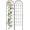 DH001, variant on 4 Pack 71x20in Rustic Iron Arch Decoration Garden Trellis with Black Metal Coating – Perfect for Supporting Climbing Plants Outdoor, Roses, Vines, Flowers, and Vegetables.