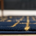 thumbnail image 4 of Rugs.com Marilyn Monroe™ Glam Trellis Collection Rug – 5 Ft Round Navy Blue Gold Medium Rug Perfect For Kitchens, Dining Rooms, 4 of 8