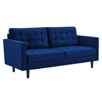 Modway Exalt Tufted Performance Velvet Sofa in Navy