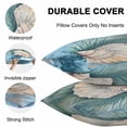 thumbnail image 4 of Waterproof Throw Pillow Covers Set of 2, 16x16 Inch Coastal Decorative Pillowcases Outdoor Pillow Slip Cushion Covers Set for Couch Tent Vintage Botanical Beach Nautical Shell, 4 of 7
