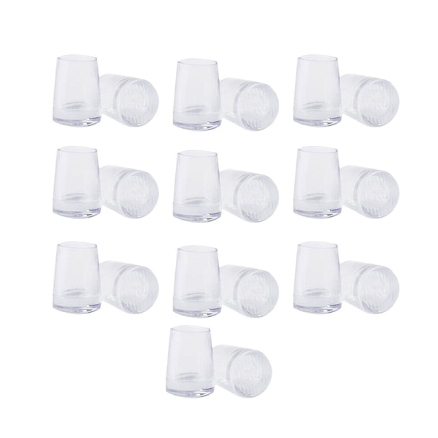 pitrice 10 Pairs High heel Stopper Set Non-slip PVC Shoe Heel Protector Kit Shoe Accessories, Transparent, XS
