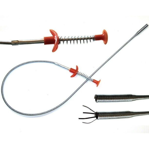 4 Pack 34" Flexible Claw Pick up Grabber Steel Retriever Tool with 4