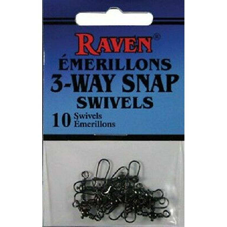 Raven 3 Way Snap Fishing Swivel Pack of 10