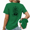 1-Green, variant on Ladies Double-Sided Bird Graphic T-Shirt Small Front Logo Large Back Silhouette Print Tee Round Neck Short Sleeve Casual Top