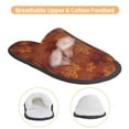 thumbnail image 3 of Lsque fall Maple Print Fuzzy Slippers Fuzzy Soft House Slippers Plush Furry Warm Cozy Open Toe Fluffy Home Shoes-Large, 3 of 8