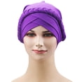 thumbnail image 3 of Herrnalise Women Braid Indian Hat Muslim Stretch Turban Hat Chemo Cap Scarf Wrap Hots, 3 of 4