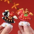 thumbnail image 4 of Estatua de caballo del zodiaco chino, año del caballo, bonita figura giratoria de resina, adorno de Feng Shui de la suerte para decoración de mesa en casa, oficina y tienda., 4 of 8