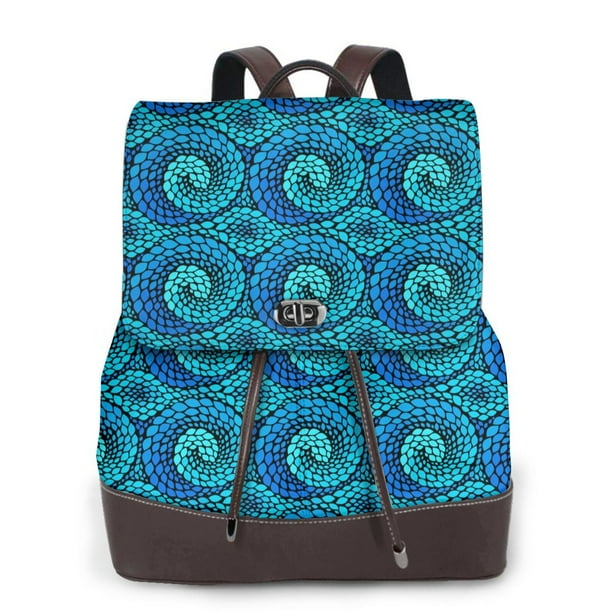 Disketp Snake Mochila de Cuero para Mujer, Bolso de Espalda Antirrobo con Estilo para Viaje, Trabajo y Uso Diario