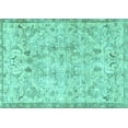 thumbnail image 1 of Ahgly Company Indoor Rectangle Persian Turquoise Blue Traditional Area Rugs, 8' x 10', 1 of 4