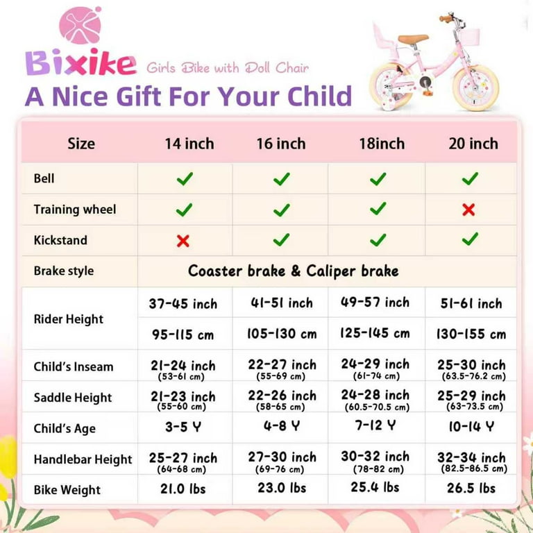 ACEGER, Girls Bike with Basket, 14 Inch, for Ages 3-5 - Walmart.com