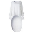 thumbnail image 5 of women's long sleeve pullover chiffon shirt irregular chiffon blouse, 5 of 7