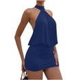 thumbnail image 4 of Summer Maxi Dresses for Womens 2026 Fashion Plus Sise Sleeveless Round-Neck Dress Solid Color Bandage Bodycon Mini Dress, 4 of 7