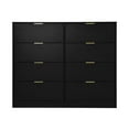 thumbnail image 3 of Nmkwnr Tall Dresser with Handle, 8 Drawer Dresser for Closet, Wooden Dresser Storage Cabinet for Bedroom, Living Room, Hallway, Black, 3 of 4