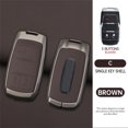 thumbnail image 3 of Key Fob Cover Compatible with Dodge Ram 1500 2500 3500 4500 5500 2019-2025 3 Button Leather Keychain Case Holder Protector,3 Buttons Brown, 3 of 9