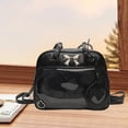 thumbnail image 1 of Mochila femenina bolsillo delantero transparente ITA Bag para la fiesta de compras de la exhibición de anime favor Negro, 1 of 9
