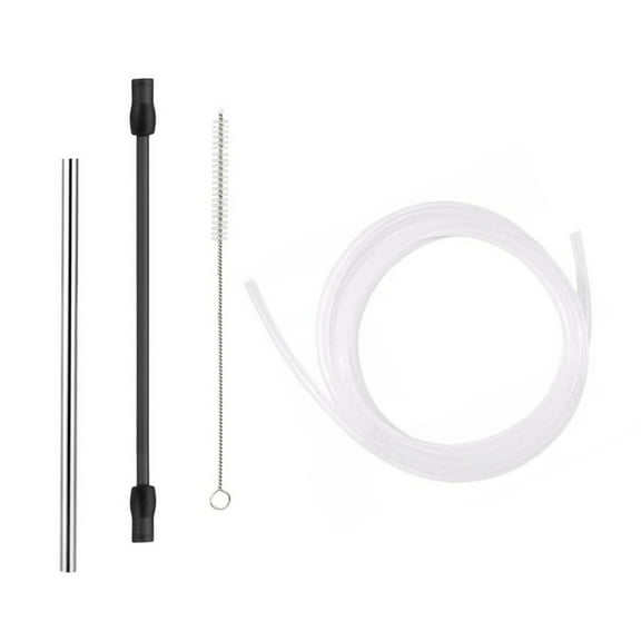 Stainless Steel Milk Hose Replacement for Fully Automatic Coffee Machines with Silicone Tube and Cleaning Brush Set