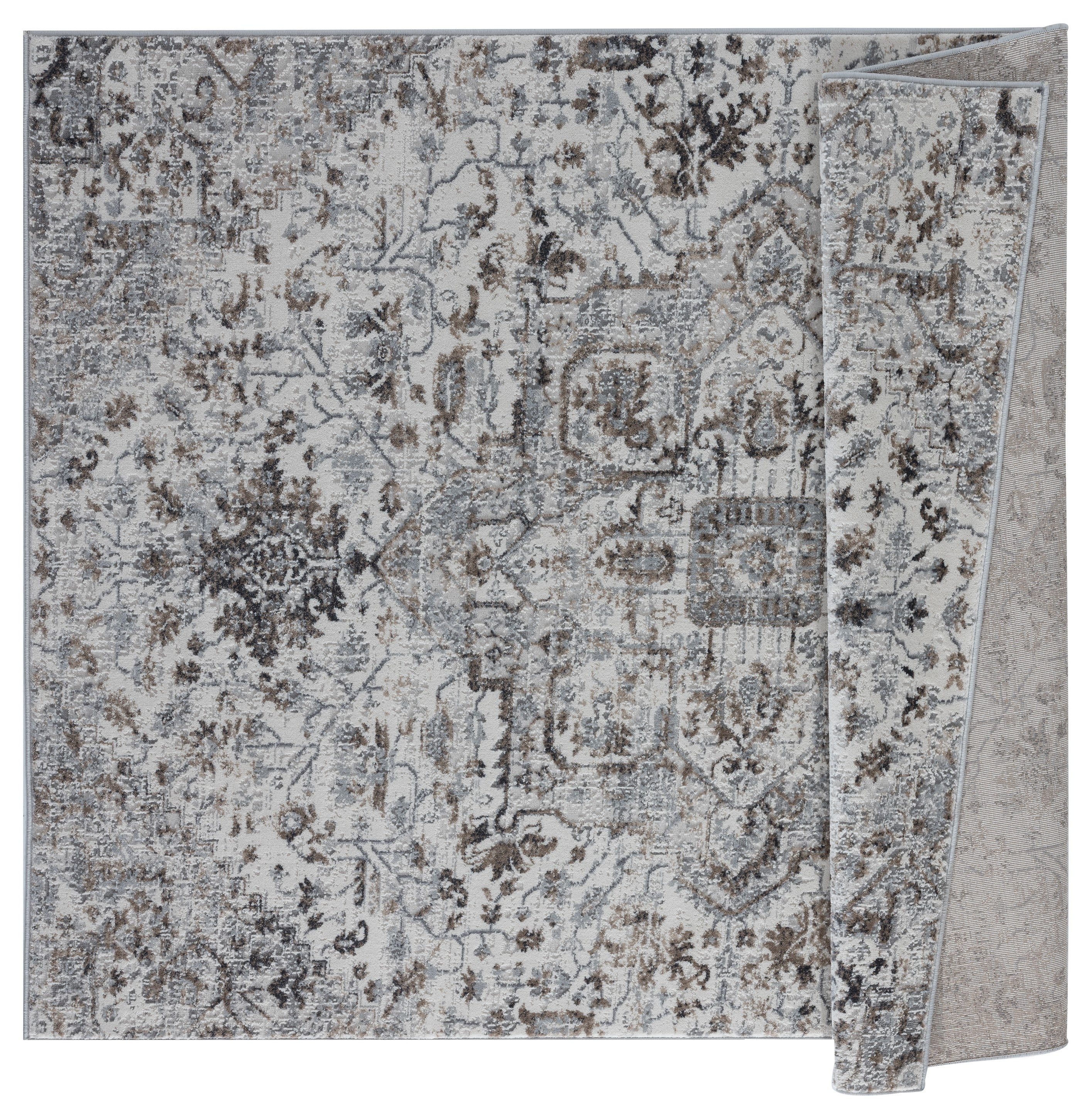 United Weavers Hyperion Sauron Transitional/Traditional Medallion Area Rug, Wheat, 12'6" x 15'