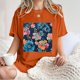 thumbnail image 3 of Faldas Cortas para Mujeres, Impresión de Flores Casual Oversized Camiseta de Manga Corta Top Hecho de 95% Poliéster 5% Spandex para Primavera Verano, Falda Corta de Verano, 3 of 7