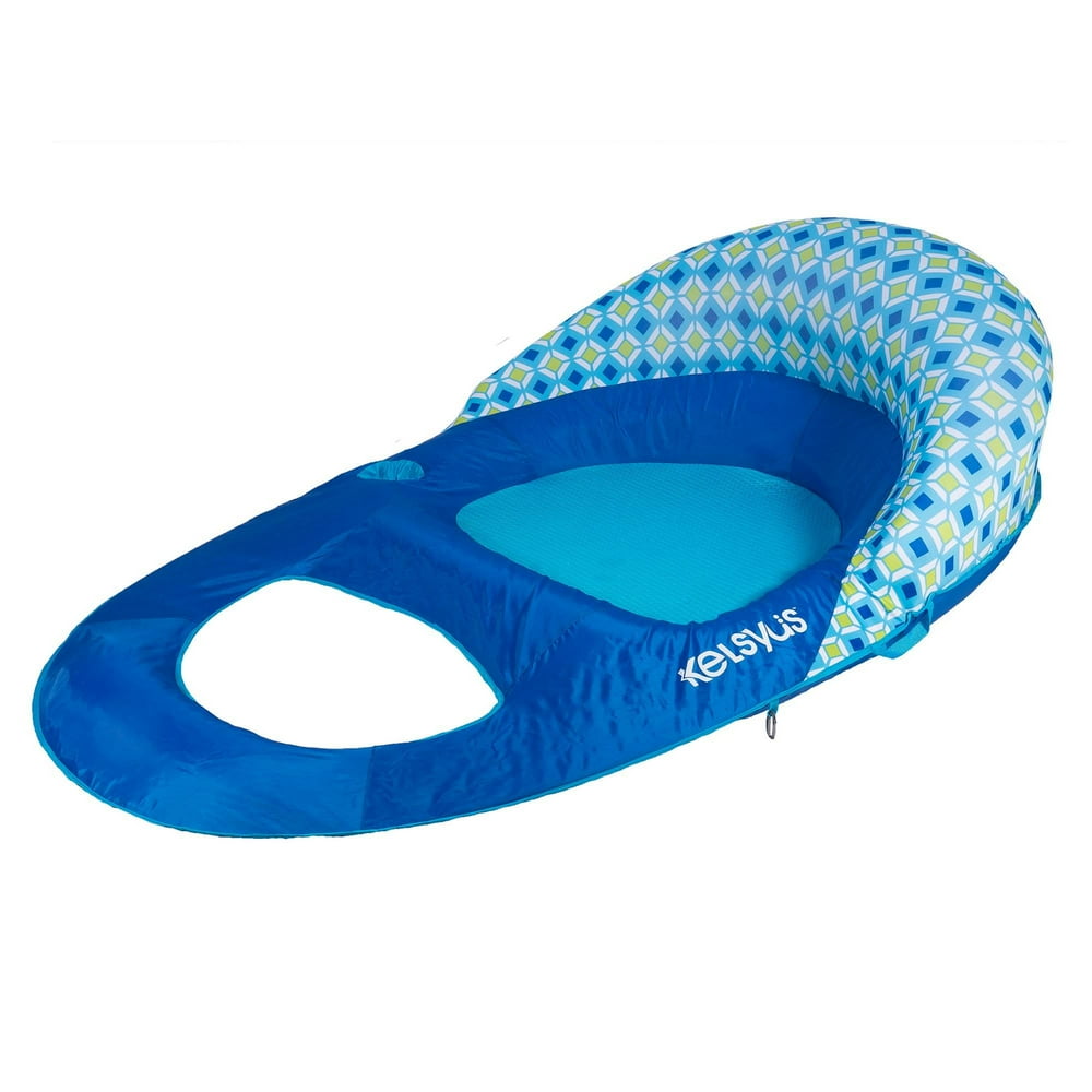 Kelsyus Deluxe Inflatable Mesh Floating Chaise Swimming Pool Lounger, Diamond - Walmart.com
